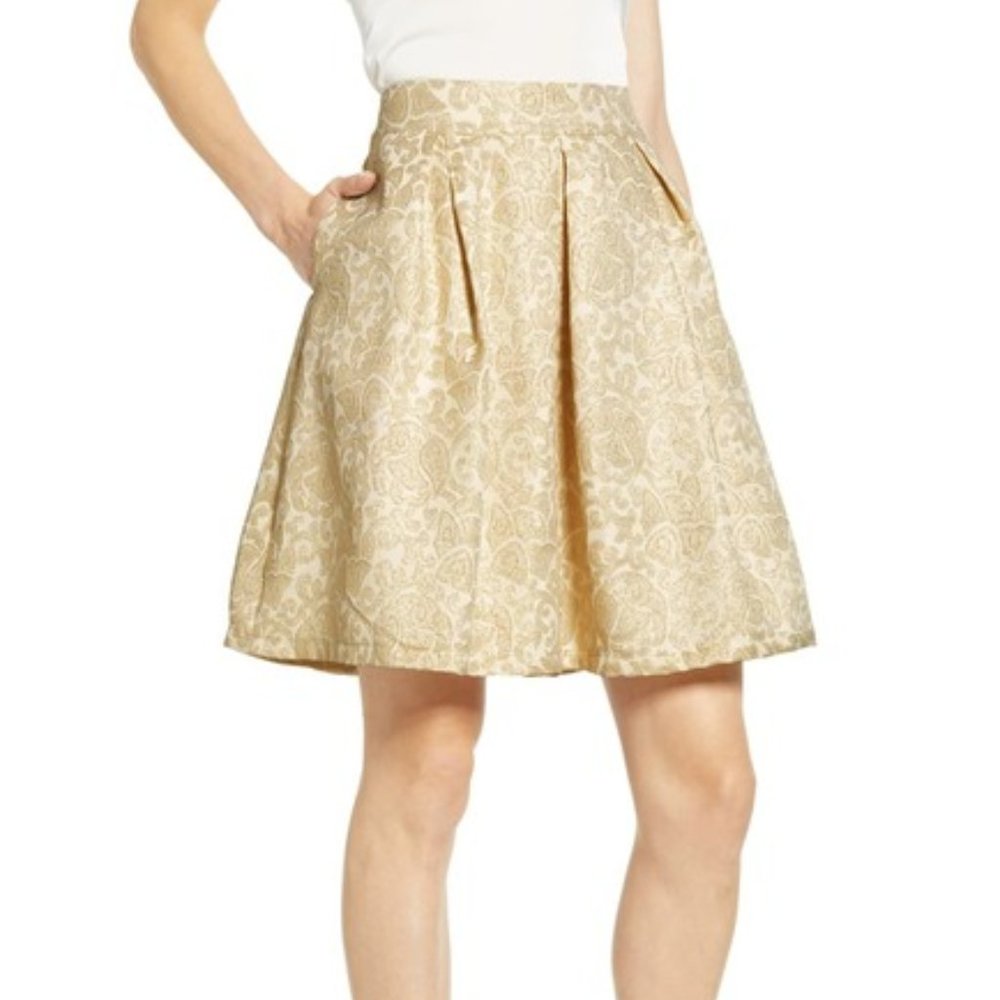 Gibson X Hi Sugarplum! Gold Etoile Jacquard Skirt